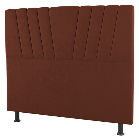Cabeceira Cama Box Casal Queen Size Dublin 160cm Suede Terracota - Desk Design