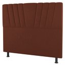 Ver imagem 1 de Cabeceira Cama Box Casal Queen Size Dublin 160cm Suede Terracota - Desk Design