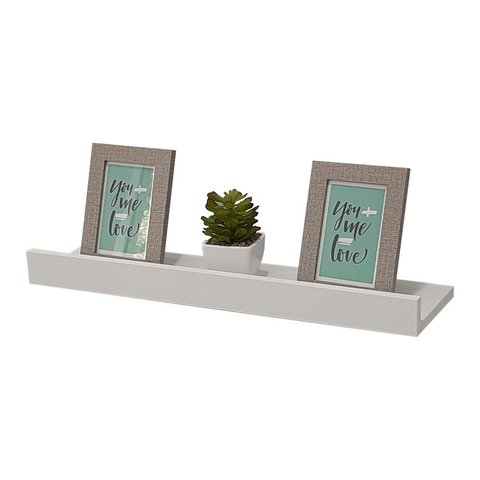 Prateleira Porta Quadros 60 x 20cm Branco Suporte Invisivel