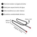 Ver imagem 3 de Serpentina de Fogão e Cilindro Galvanizado 3/4 80x32cm 60L