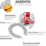 Assento Tampa Sanitário Especial para Cadeira de Banho sem Tampa Branco Durín - 2