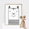 Quadro decoração infantil desenho animal gato - 2