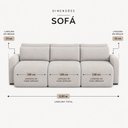 Ver imagem 4 de Sofá Retrátil 6 Lugares em Linho Apolo 330cm Cinza