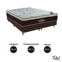 Ver imagem 3 de Cama Box Bipartido Casal Marrom e Colchão Sleep King Molas Ensacadas Ortobom