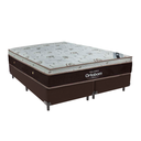 Ver imagem 1 de Cama Box Bipartido Casal Marrom e Colchão Sleep King Molas Ensacadas Ortobom