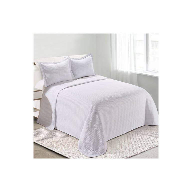 Kit Colcha Queen Loft Camesa 3 Peças Branco