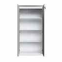 Ver imagem 4 de Armário Alto 160cm para Escritório 2 Portas com Chave Corporate F5 Cinza/Sagrado/Branco