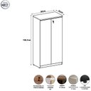 Ver imagem 3 de Armário Alto 160cm para Escritório 2 Portas com Chave Corporate F5