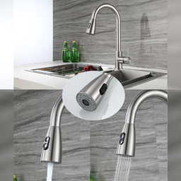 Kit Cuba Dupla Inox + Acessórios com Torneira Gourmet Misturador Monocomando Extensora Escovada - 8