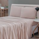 Ver imagem 1 de Jogo de Lençol Cama Casal 4 Peças 100% Algodão Malha Penteada:bege