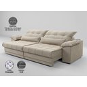 Ver imagem 4 de Sofá Retrátil e Reclinável com Molas Ensacadas e Carregador Usb Colosso 2,10m Veludocristal Areia