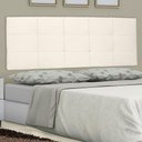 Ver imagem 1 de Cabeceira Painel Casal Lia Slim 140cm Suede Bege
