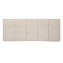 Ver imagem 3 de Cabeceira Painel Casal Lia Slim 140cm Suede Bege