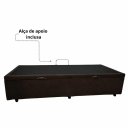 Ver imagem 4 de Cama Solteiro Marrom Suede com Armazenamento Baú Blindada e Reforçada