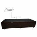Ver imagem 5 de Cama Solteiro Marrom Suede com Armazenamento Baú Blindada e Reforçada