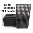 Ver imagem 1 de Kit 40 Bandeja Sementeira Para Produção De Mudas 200 Células