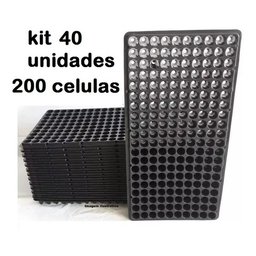 Kit 40 Bandeja Sementeira Para Produção De Mudas 200 Células - 1