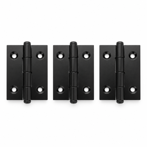 Kit 100 Dobradiças Alumínio 50x40 Preto