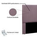 Ver imagem 3 de Cabeceira Cama Box Solteiro 90 Cm Arizona Veludo Uva S04 - D'Rossi