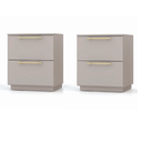 Ver imagem 1 de Mesa de Cabeceira Dubai Fendi Kit 2 Unidades - Vila Rica