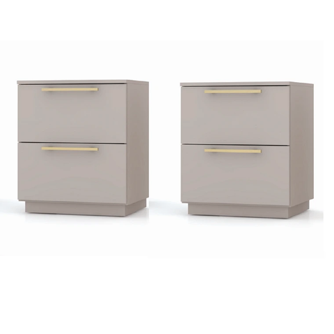 Mesa de Cabeceira Dubai Fendi Kit 2 Unidades - Vila Rica