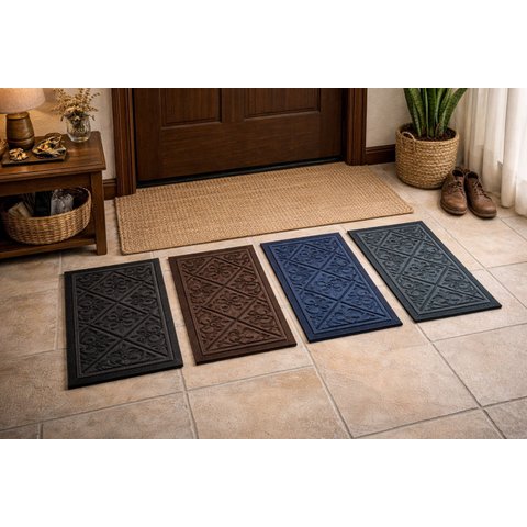 Kit 4 Tapete Antiderrapante Capacho 37 X 57cm Porta Entrada