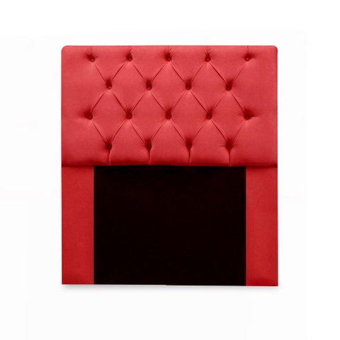 Cabeceira Mirage Para Cama Box Solteiro 90cm com Capitonê Suede - Ecotec Decor:Vermelho