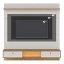 Ver imagem 3 de Painel para Tv Home Suspenso Bali 1.6 com Aparador para Sala Sena Off White Matte Freijó –