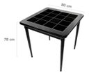 Ver imagem 2 de Mesa de Jantar Quadrada 80x80cm Tampo Naval 40mm 4 Lugares Cozinha Sala - Azulejo Preto - Preta