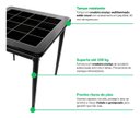 Ver imagem 4 de Mesa de Jantar Quadrada 80x80cm Tampo Naval 40mm 4 Lugares Cozinha Sala - Azulejo Preto - Preta