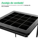 Ver imagem 5 de Mesa de Jantar Quadrada 80x80cm Tampo Naval 40mm 4 Lugares Cozinha Sala - Azulejo Preto - Preta