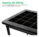 Ver mais imagens de Mesa de Jantar Quadrada 80x80cm Tampo Naval 40mm 4 Lugares Cozinha Sala - Azulejo Preto - Preta