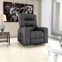 Ver imagem 2 de Poltrona Reclinável Mx-7 Azera Suede Cinza com Encosto Acolchoado Loja Sheep