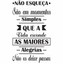Ver imagem 1 de Adesivo de Parede Decorativo Frase Motivacional Não Esqueça