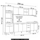 Ver imagem 4 de Armário de Cozinha CP05 para Pia 150cm Pérola Z34 Preto - Mpozenato