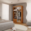 Ver imagem 2 de Guarda-Roupa Infantil Lisboa 4 Portas 2 Gavetas com Espelho Cinamomo - Panorama Móveis