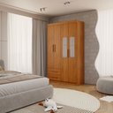 Ver imagem 1 de Guarda-Roupa Infantil Lisboa 4 Portas 2 Gavetas com Espelho Cinamomo - Panorama Móveis