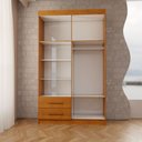 Ver imagem 6 de Guarda-Roupa Infantil Lisboa 4 Portas 2 Gavetas com Espelho Cinamomo - Panorama Móveis