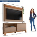 Ver imagem 3 de Rack com Painel para TV até 55 Polegadas Ripado 169,9CMX150CM Mondrian Marrom