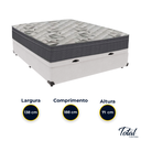 Ver imagem 3 de Cama Box Baú Casal Branco e Colchão Airtech 100 D33 Ortobom