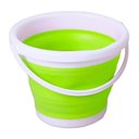 Ver imagem 1 de Balde Dobrável Retrátil 10l de Silicone Premium Reforçado:verde/u