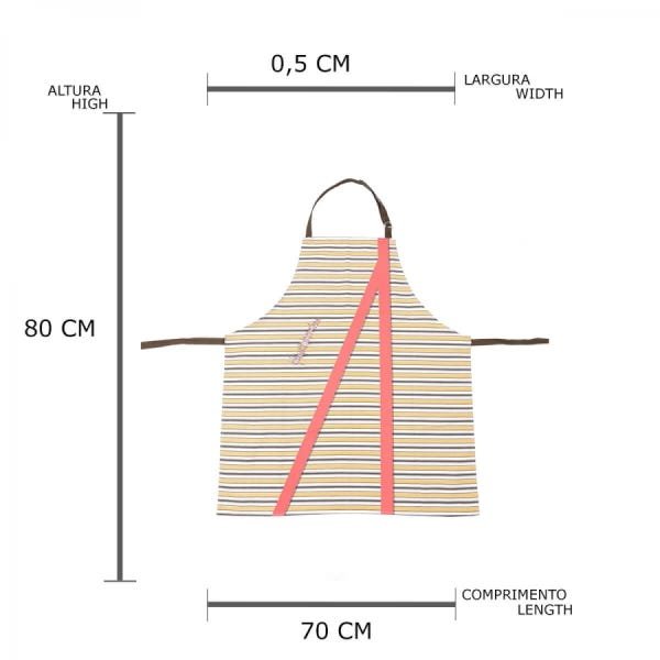 Avental algodao chaves shirt 70 x 80 cm - 3