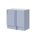 Ver imagem 2 de Balcão Canto Reto Planejado 1 Porta sem Tampo Marselha CabeCasa MadeiraOriginals Azul/Sereno