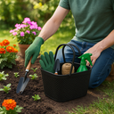 Ver imagem 5 de Cesto Organizador Juta com Alças Rattan de Plástico Resistente Capacidade 5,6 Litros:preto