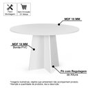 Ver imagem 2 de Mesa de Jantar Redonda 90cm 4 Lugares Isabela MDF Branca - Straub Web