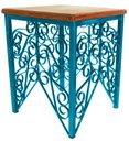 Ver imagem 1 de Banqueta de Ferro Artesanal Bar Rustica com Madeira de Demolição Multi Uso Libertas Rosas Artesanato