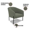 Ver mais imagens de Sofá Namoradeira e 2 Poltronas Pé Ferro Pto Stella Bouclê Menta D03 - D'Rossi