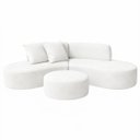 Ver imagem 2 de Sofá Virgínia 2,5m Estofado Suede Moderno Confortável Luxo