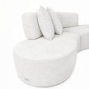 Ver imagem 5 de Sofá Virgínia 2,5m Estofado Suede Moderno Confortável Luxo