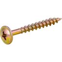 Ver imagem 1 de Parafuso para Madeira Chipboard Cabeça Flangeada Fenda Cruzada Phillips Zincado Amarelo Vonder 4,